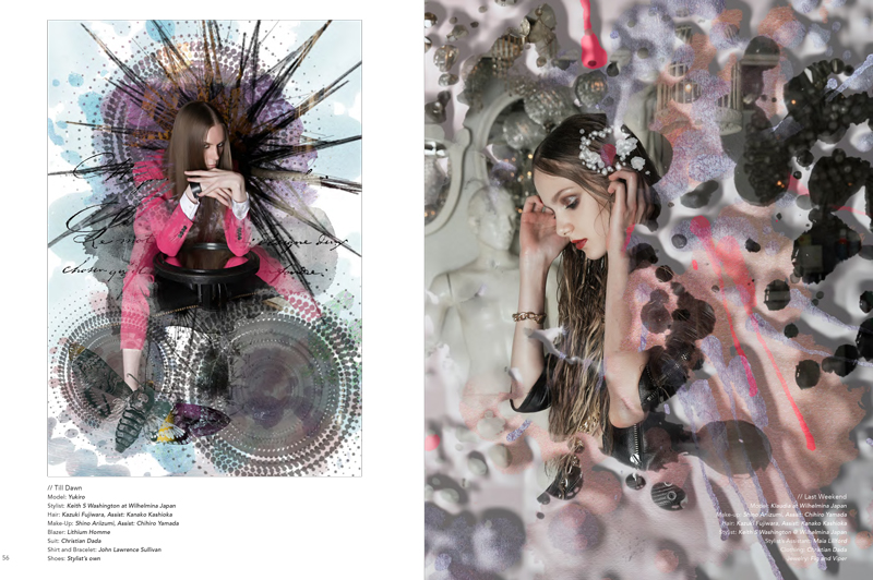 miu vermillion photo remix - custom photoshop brushes created using Adobe Capture