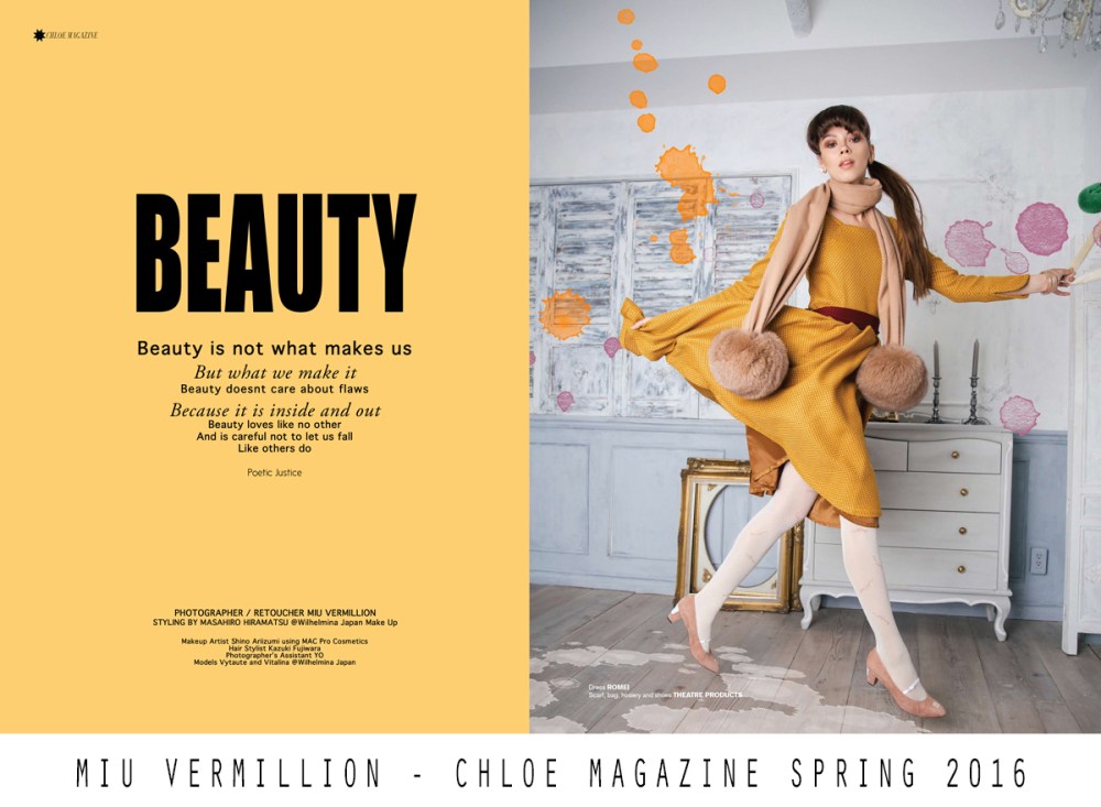 Miu Vermillion for CHLOE MAGAZINE Spring 2016
