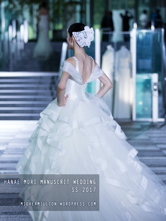 Hanae Mori Manuscrit Wedding SS 2017 | Amazon Fashion Week Tokyo - Photographed by Miu Vermillion