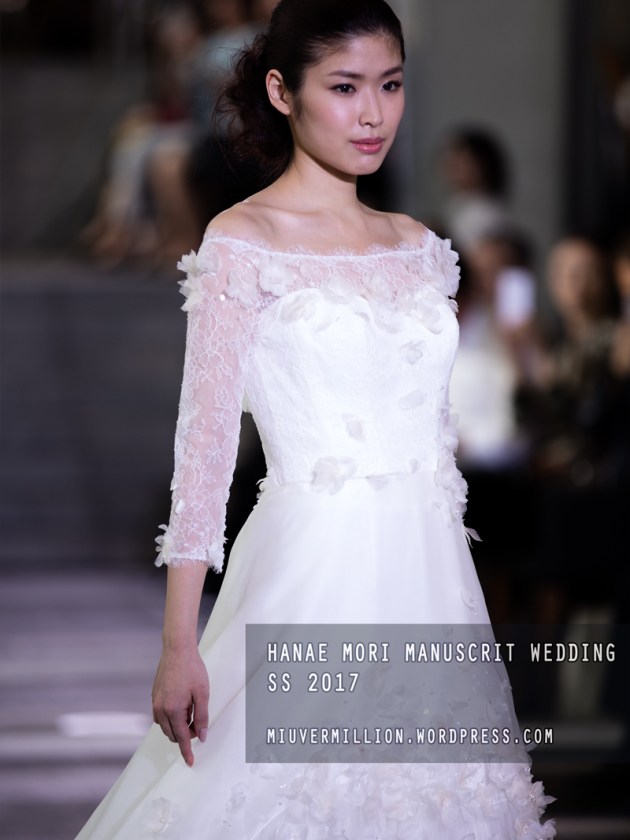 Hanae Mori Manuscrit Wedding SS 2017 | Amazon Fashion Week Tokyo - Photographed by Miu Vermillion